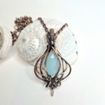 Faceted Blue Chalcedony Pendant