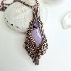 Lavender Jade with Faceted Amethyst Pendant