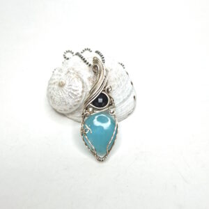 Lush - Amazonite with Onyx Pendant