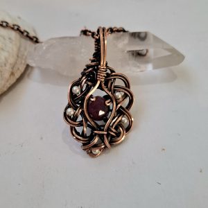 Mozambique Ruby with Antique Pearls