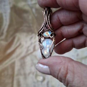 Handmade Rainbow Moonstone Necklace