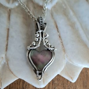 Mother of Pearl heart Necklace