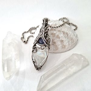 Handmade Rainbow Moonstone Necklace