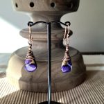 Purple Rose Dahlia Mohave earrings