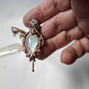 Handmade Rainbow Moonstone Necklace